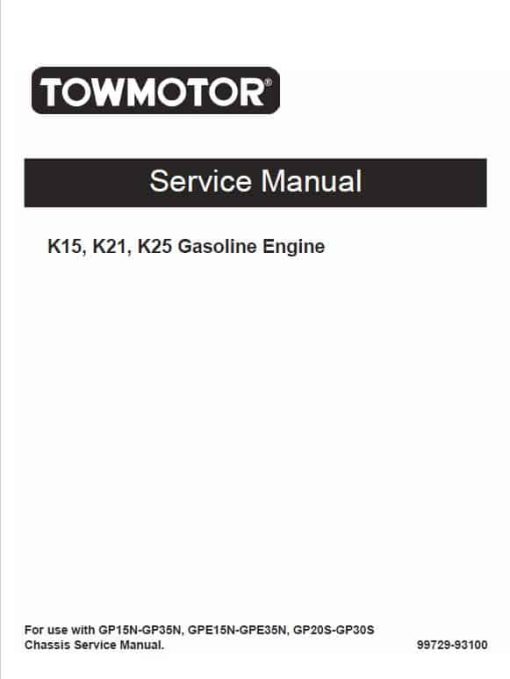 CAT DP20S, DP25S, DP30S Forklift Lift Truck Service Manual - Image 3