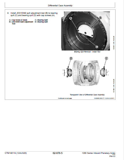 John Deere TeamMate IV 1200 Series Inboard Planetary Axles Component Technical Manual - Image 3