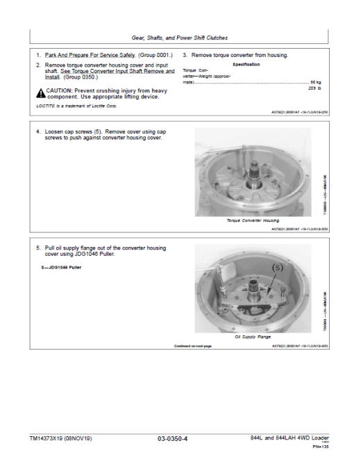 John Deere 844L, 844LAH 4WD Loader Repair Technical Manual (S.N F697293 & L697293 - ) - Image 3