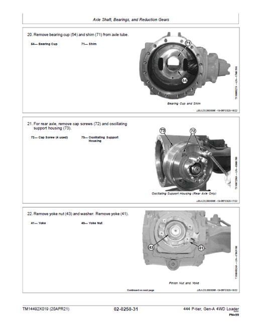 John Deere 444 P-Tier, Gen-A 4WD Loader Repair Technical Manual (S.N L_10283 - ) - Image 3