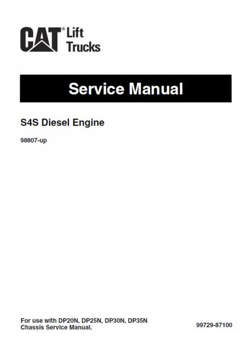 CAT GC20N, GC25N, GC28N, GC30N, GC33N Forklift Service Manual - Image 3