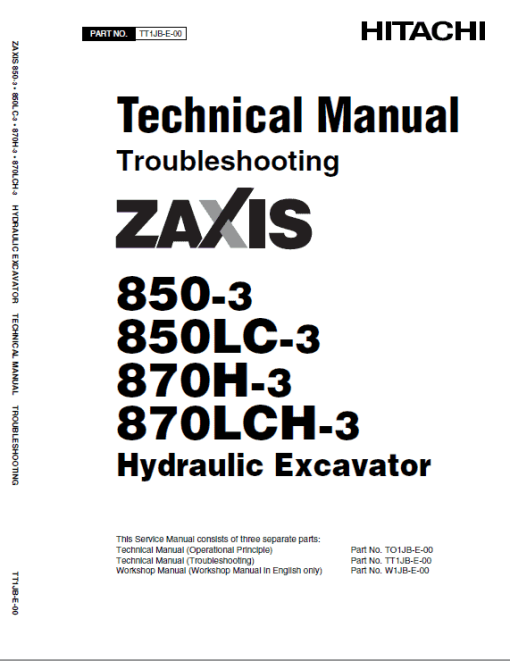 Hitachi ZX850-3 and ZX870H-3 Excavator Service Repair Manual - Image 2