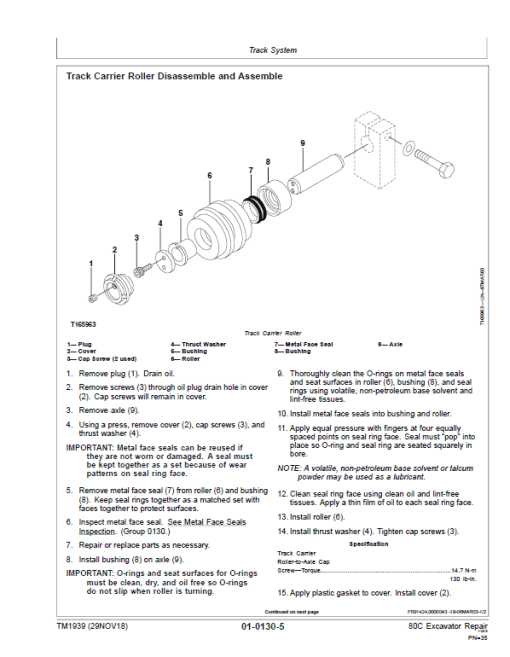 John Deere 80C Excavator Repair Technical Manual - Image 3