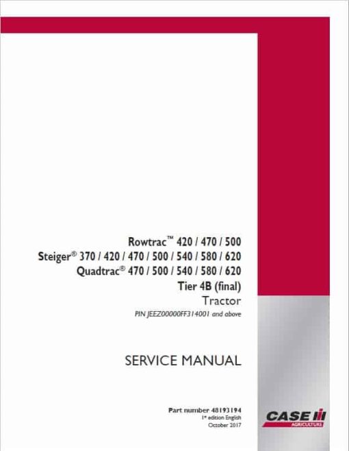 Case 470, 500, 540, 580, 620 Quadtrac Tractor Service Manual - Image 3