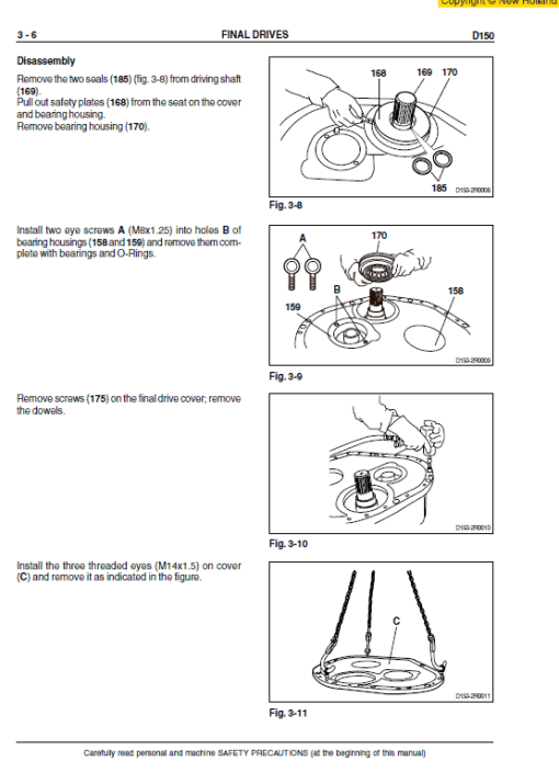 New Holland D150 Bulldozer Dozer Service Manual - Image 3