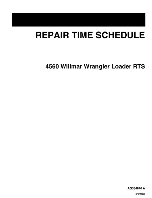 Willmar 4560 Wrangler Loader Service Manual - Image 3