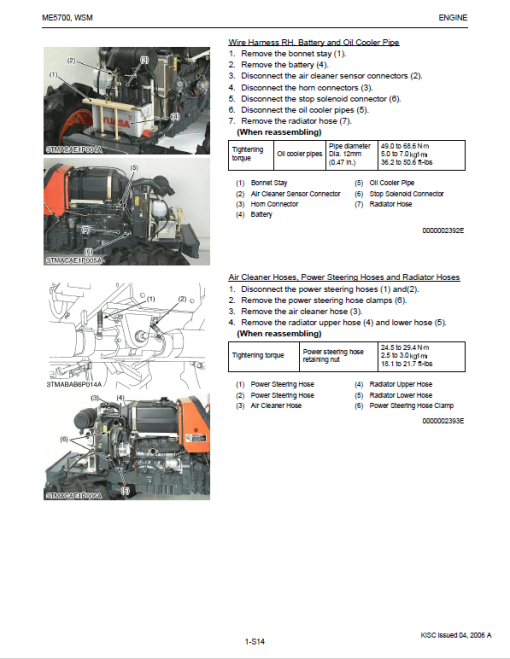 Kubota ME5700 Tractor Workshop Service Manual - Image 3