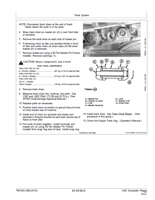 John Deere 120C Excavator Repair Technical Manual - Image 3