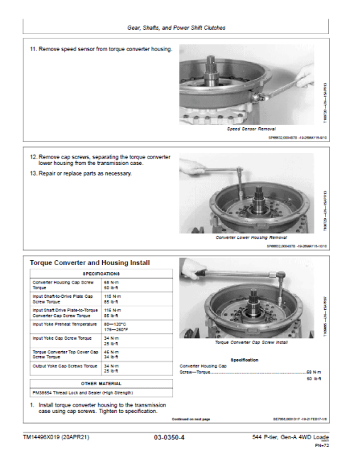 John Deere 544 P-Tier, Gen-A 4WD Loader Repair Technical Manual (S.N L_10283 - ) - Image 3