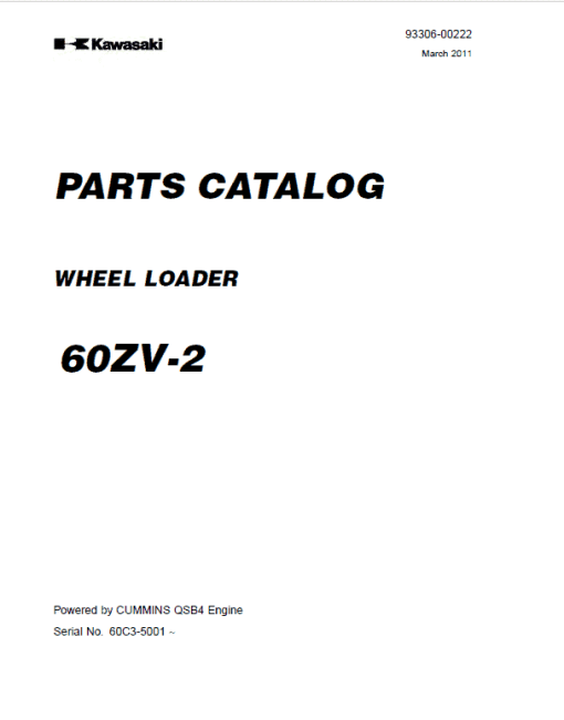 Kawasaki 65ZV-2, 65TMV-2 Wheel Loader Service Manual - Image 5