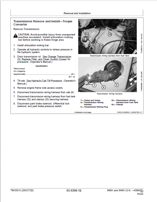 John Deere 640H, 648H Skidder Repair Technical Manual (S.N before - 630435) - Image 3