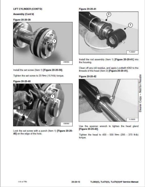 Bobcat TL360, TL360X, TL470, TL470X, TL470HF, TL470XHF Telescopic Service Repair Manual - Image 3