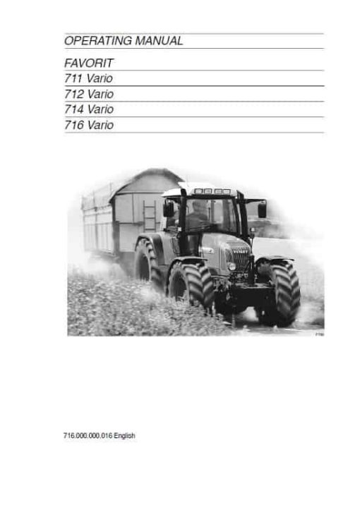 Fendt 711, 712, 714, 716 Favorit COM I Tractors Workshop Repair Manual - Image 3