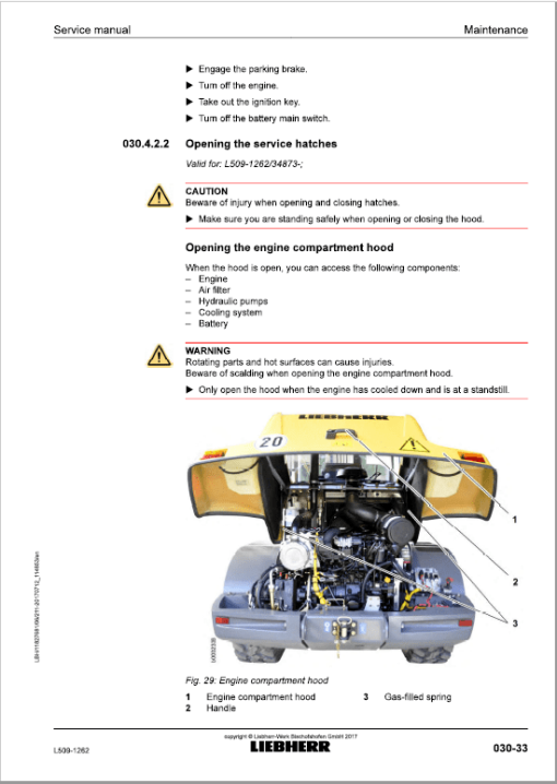 Liebherr L509 Type 1262 Wheel Loader Service Manual - Image 3