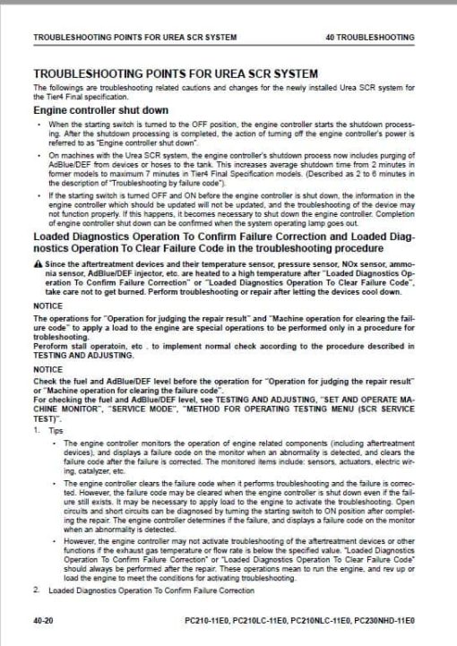 Komatsu PC210-11E0, PC210LC-11E0, PC210NLC-11E0, PC230NHD-11E0 Excavator Repair Manual - Image 3