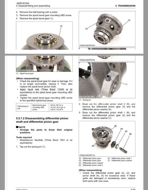 Kubota M5091, M5111 Tractor Workshop Service Repair Manual - Image 3