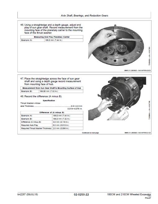 John Deere 180CW, 210CW Wheeled Excavator Repair Technical Manual - Image 3