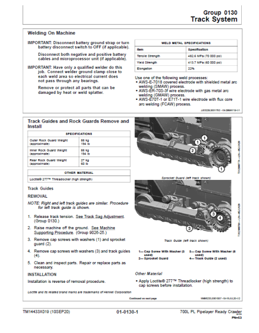 John Deere 700L PL Crawler Dozer Repair Technical Manual (S.N after F383562 - ) - Image 3