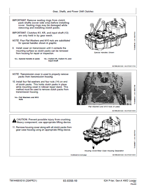 John Deere 624 P-Tier, Gen-A 4WD Loader Repair Technical Manual (S.N L_10283 - ) - Image 3