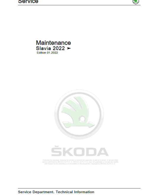 SKODA SLAVIA (PB) Repair Service Manual - Image 3