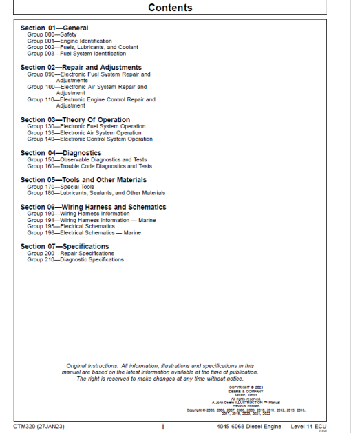 John Deere 4045, 6068 - Level 14 ECU Diesel Engine Service Repair Manual (CTM320) - Image 3