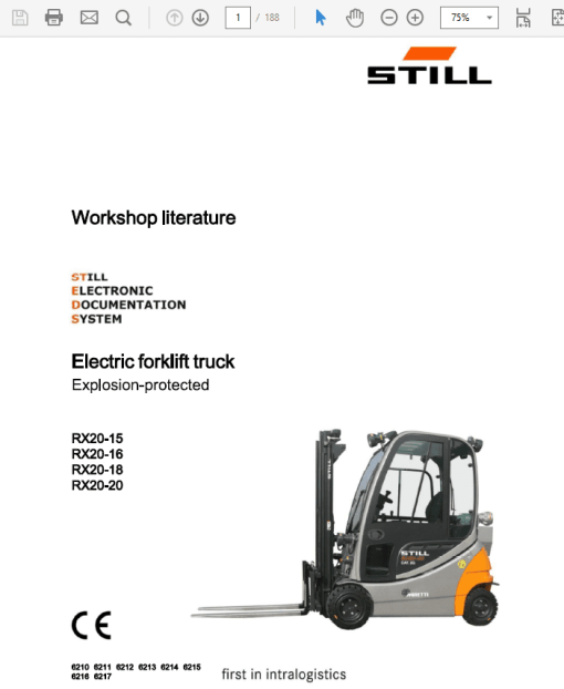 Still Electric Forklift RX20: RX20-14, RX20-15, RX-20-16, RX20-18, RX-20-20 Repair Manual - Image 2