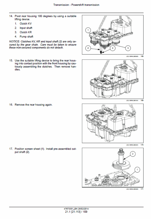 New Holland W190C, W230C Tier 4A Wheel Loader Service Manual - Image 3