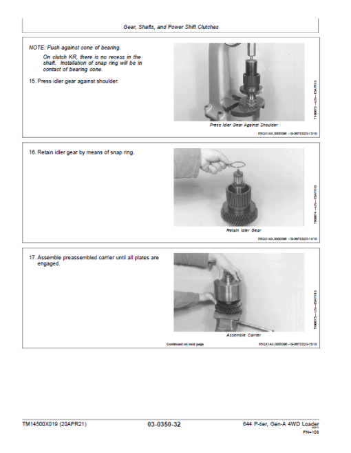 John Deere 644 P-Tier, Gen-A 4WD Loader Repair Technical Manual (S.N L_10283 - ) - Image 3