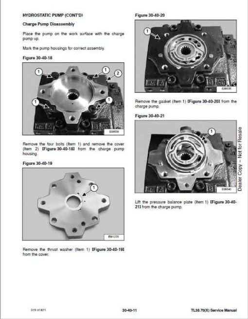 Bobcat TL38.70, TL38.70X versaHANDLER Telescopic Service Repair Manual - Image 3