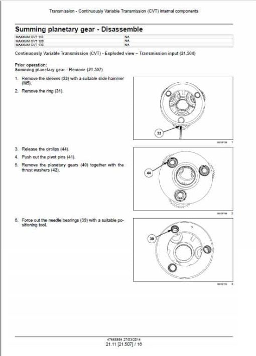 Case 110, 120, 130 Maxxum CVT Tractor Service Manual - Image 3