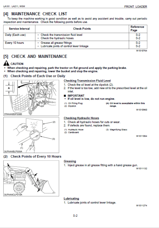 Kubota LA181, LA211 Front Loader Workshop Manual - Image 3