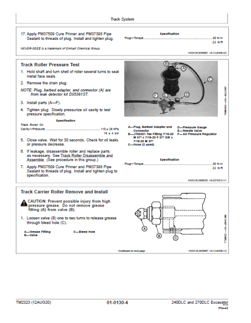 John Deere 240DLC, 270DLC Excavator Repair Technical Manual - Image 3