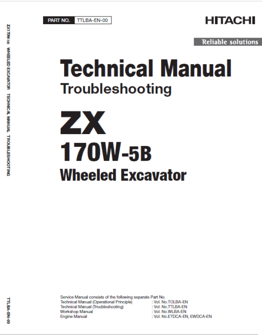 Hitachi ZX170W-5A and ZX170W-5B Excavator Service Repair Manual - Image 7