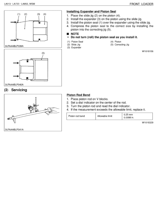 Kubota LA513, LA723, LA825 Front Loader Workshop Manual - Image 3