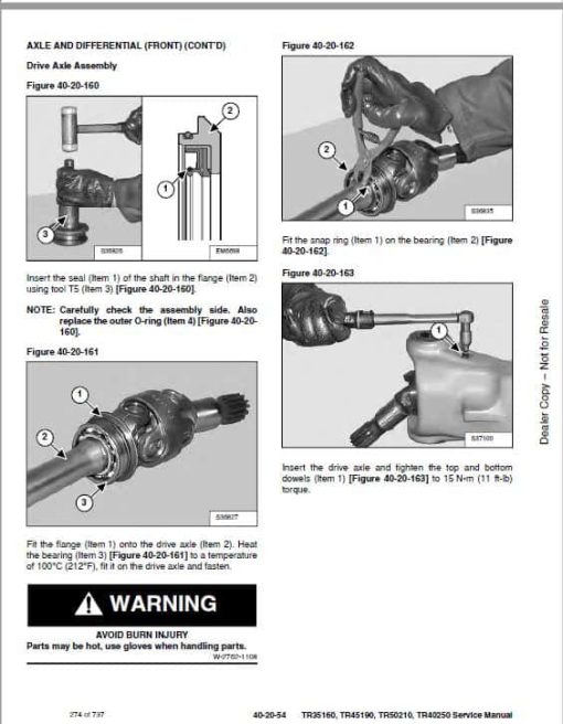 Bobcat TR35160, TR40250, TR45190, TR50210 versaHANDLER Telescopic Service Repair Manual - Image 3