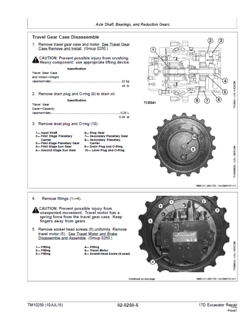 John Deere 17D Excavator Repair Technical Manual - Image 3