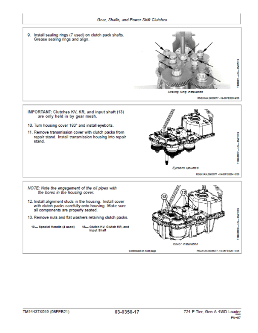 John Deere 724 P-Tier, Gen-A 4WD Loader Repair Technical Manual (S.N D_10283 - ) - Image 3