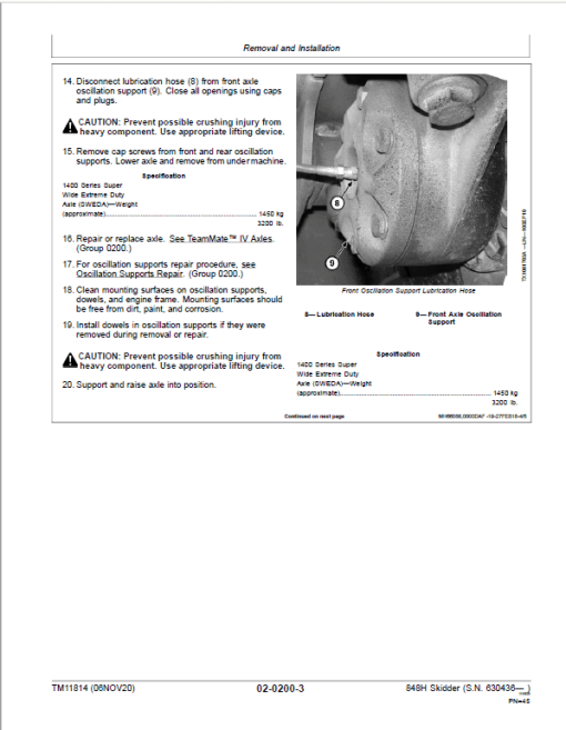 John Deere 848H Skidder Repair Technical Manual (S.N after 630436 - ) - Image 3