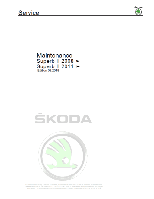 SKODA SUPERB II (3T, 3T0, 68, 37) Repair Service Manual - Image 3