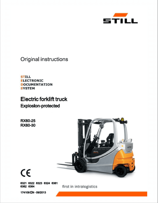 Still Electric Forklift Truck RX60: Model RX60-25, RX60-30, RX60-35 Repair Manual - Image 6