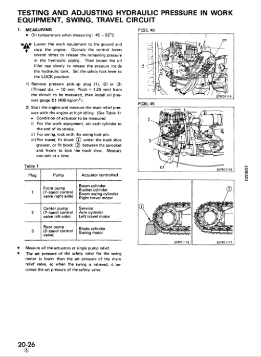 Komatsu PC25-1, PC30-7, PC40-7, PC45-1 Excavator Service Manual - Image 3