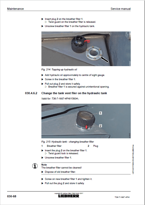 Liebherr T36-7 Telescopic Handler Service Manual - Image 3