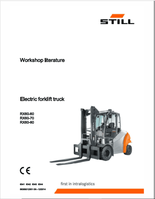 Still Electric Forklift Truck RX60: RX60: RX60-60, RX60-70, RX60-80 Repair Manual - Image 4