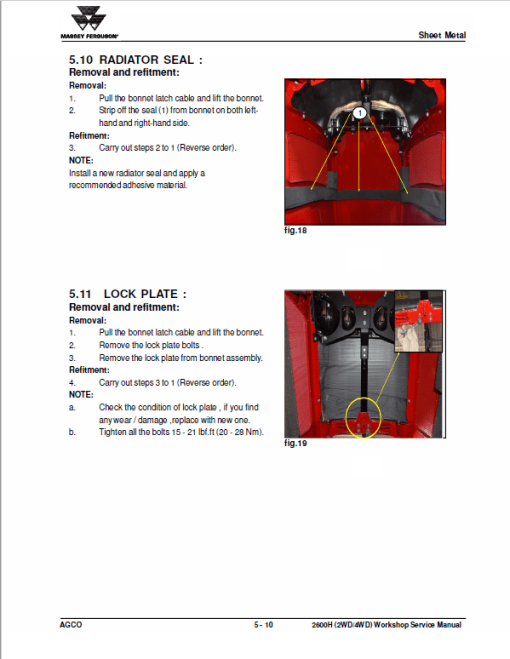 Massey Ferguson 2604H, 2605H, 2606H, 2607H Tractor Service Manual - Image 3