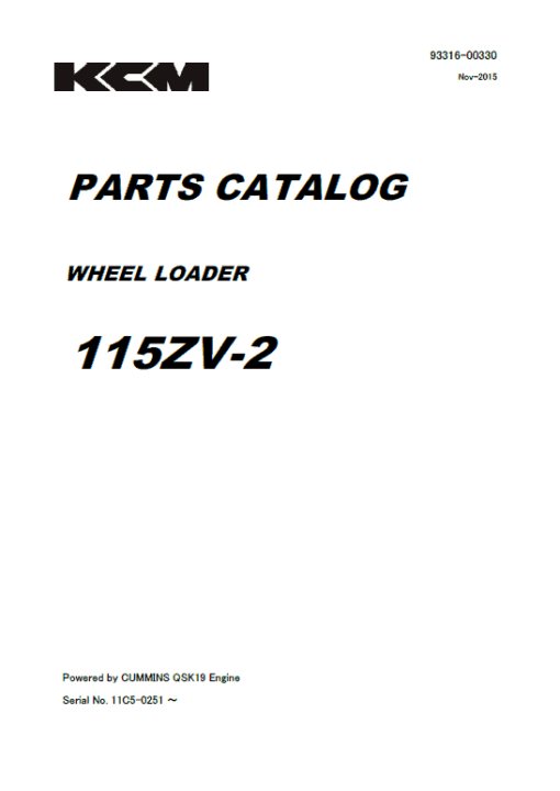 Kawasaki 115ZV-2 Wheel Loader Service Manual - Image 2