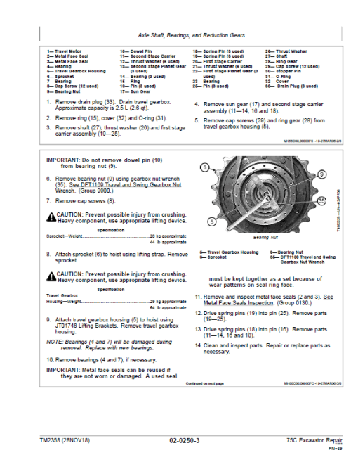 John Deere 75C Excavator Repair Technical Manual - Image 3