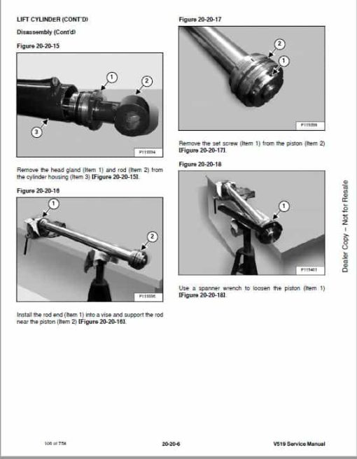 Bobcat V519 versaHANDLER Telescopic Service Repair Manual - Image 3