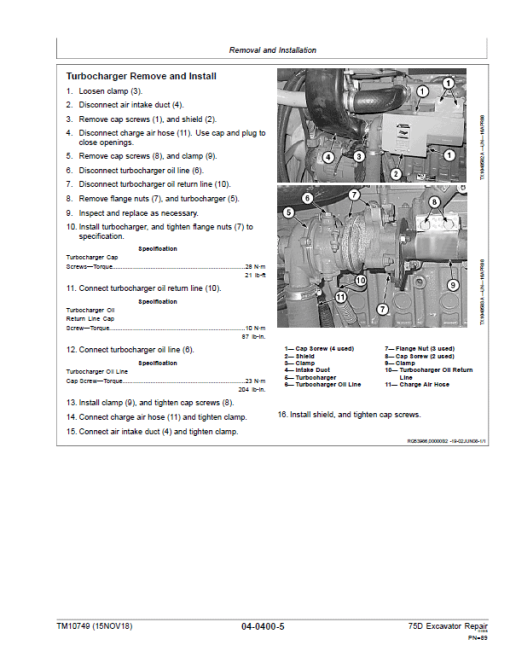 John Deere 75D Excavator Repair Technical Manual - Image 3