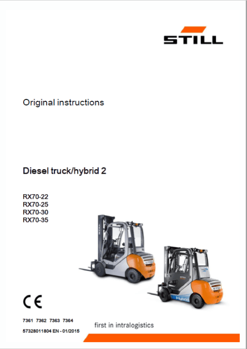 Still Electric Forklift Truck RX70: RX70-22, RX70-25, RX70-30, RX70-35 Repair Manual - Image 2