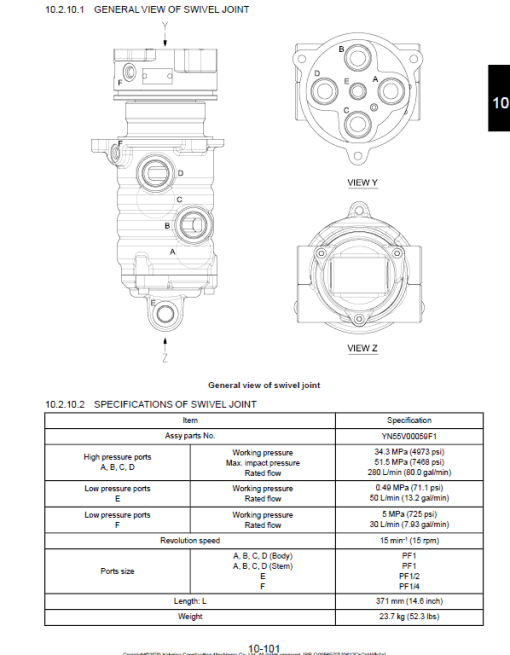 Kobelco SK260LC-10, SK260LC-10E, SK260NLC-10, SK260NLC-10E Hydraulic Excavator Repair Manual - Image 3